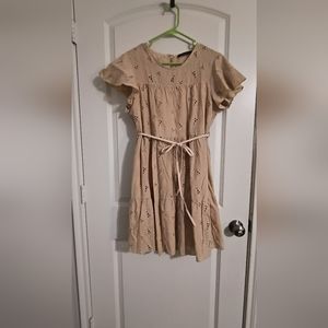 Embroidered Baby Doll Dress